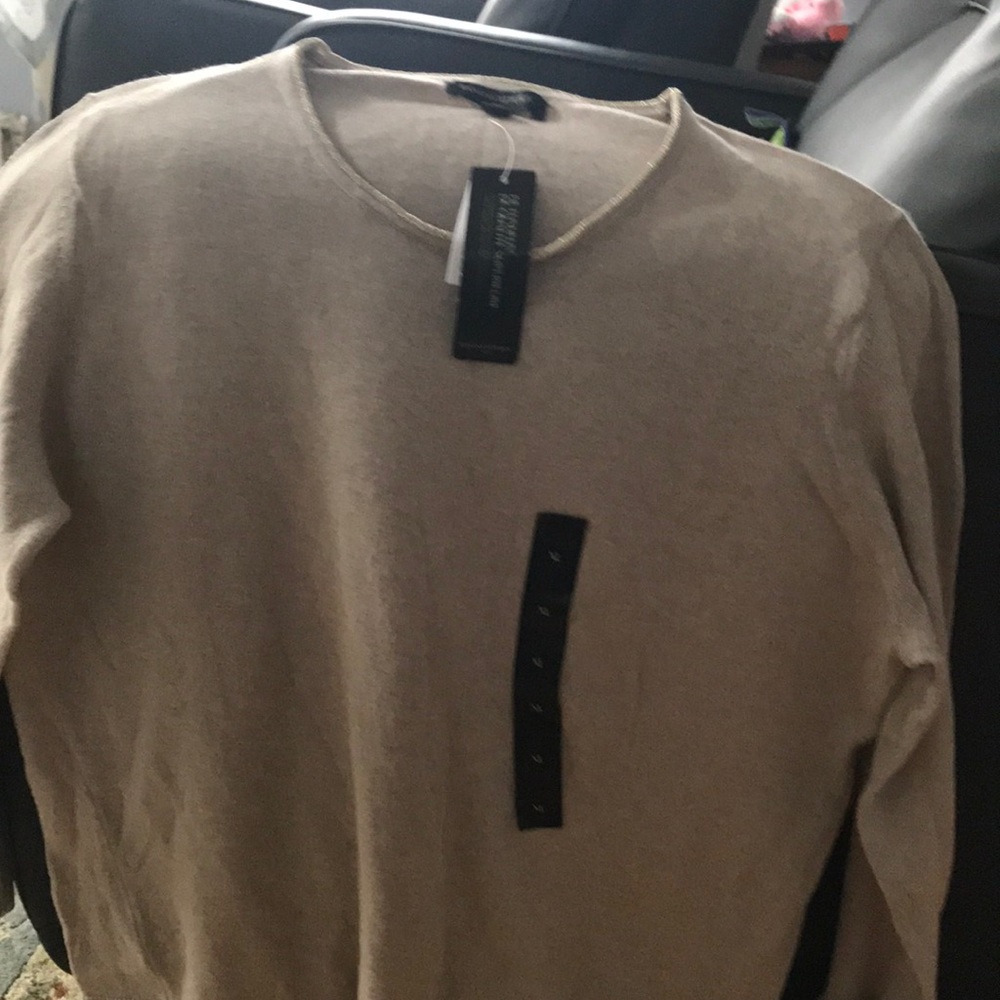 Banana Republic gold threaded cuffed sweater